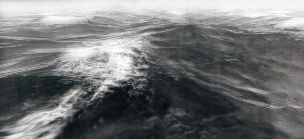 Anaïs Tondeur, The ocean by Nuuk Island, 2014, mixed rayogram techniques, C-Print, 24 x 11 cm
